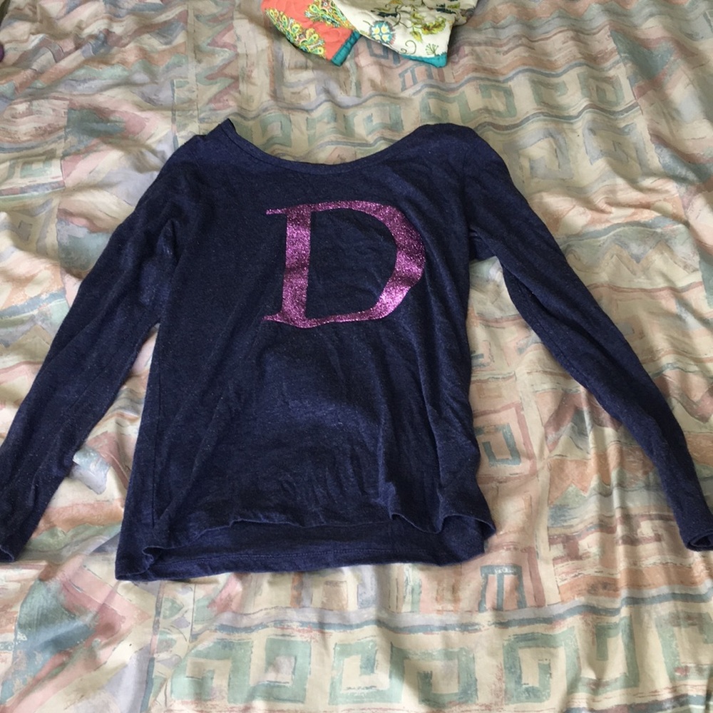“D” Initial Girl’s Old Navy LS Tee